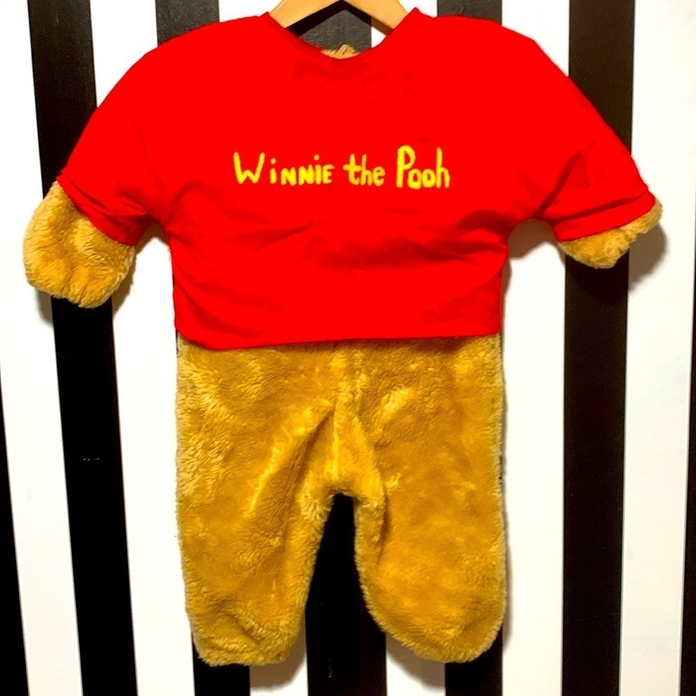 Vintage 1980s Handmade Winnie The Pooh Faux Fur Halloween Costume 12/18 months